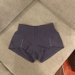 Lululemon blue hotty hot lined shorts